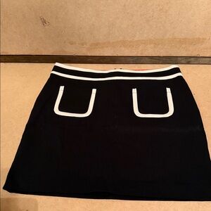 Banana Republic Black Mini Skirt with White Trim